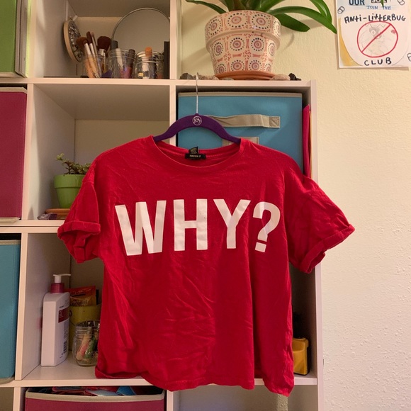 “Why?” Red crop top - Picture 5 of 5